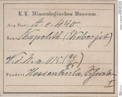 Etiketten zu Skapolith (NHMW-MIN-Ae440)